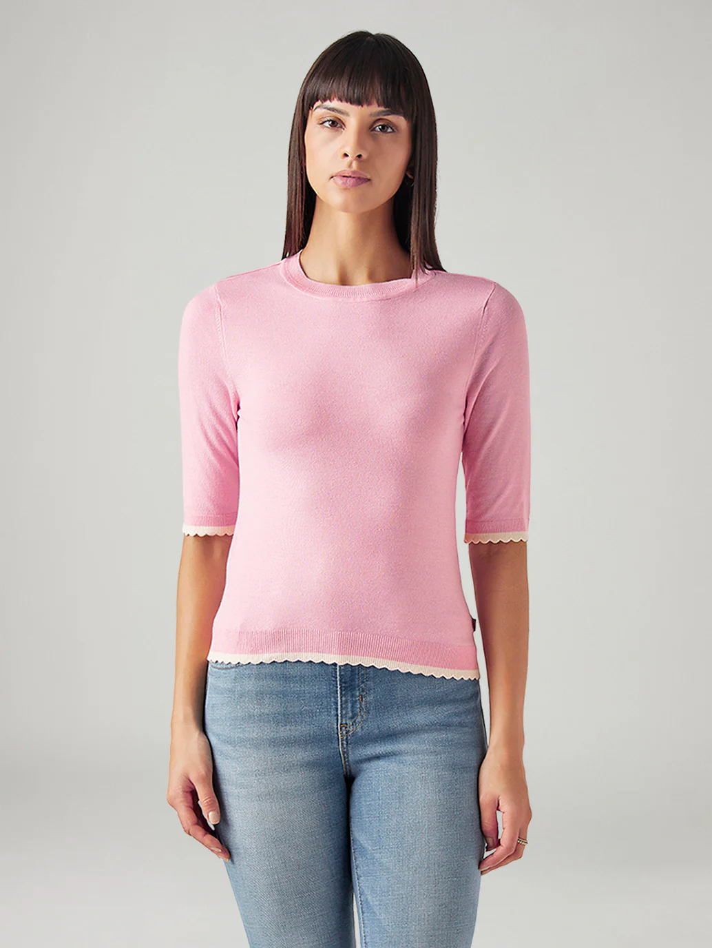 Women's Solid Slim Fit T-Shirt - Image 4