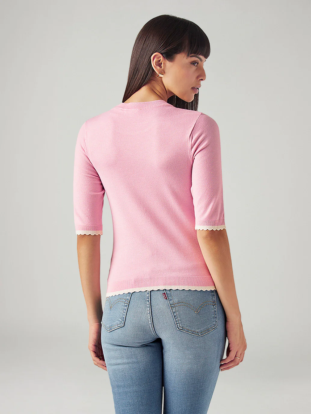 Women's Solid Slim Fit T-Shirt - Image 5