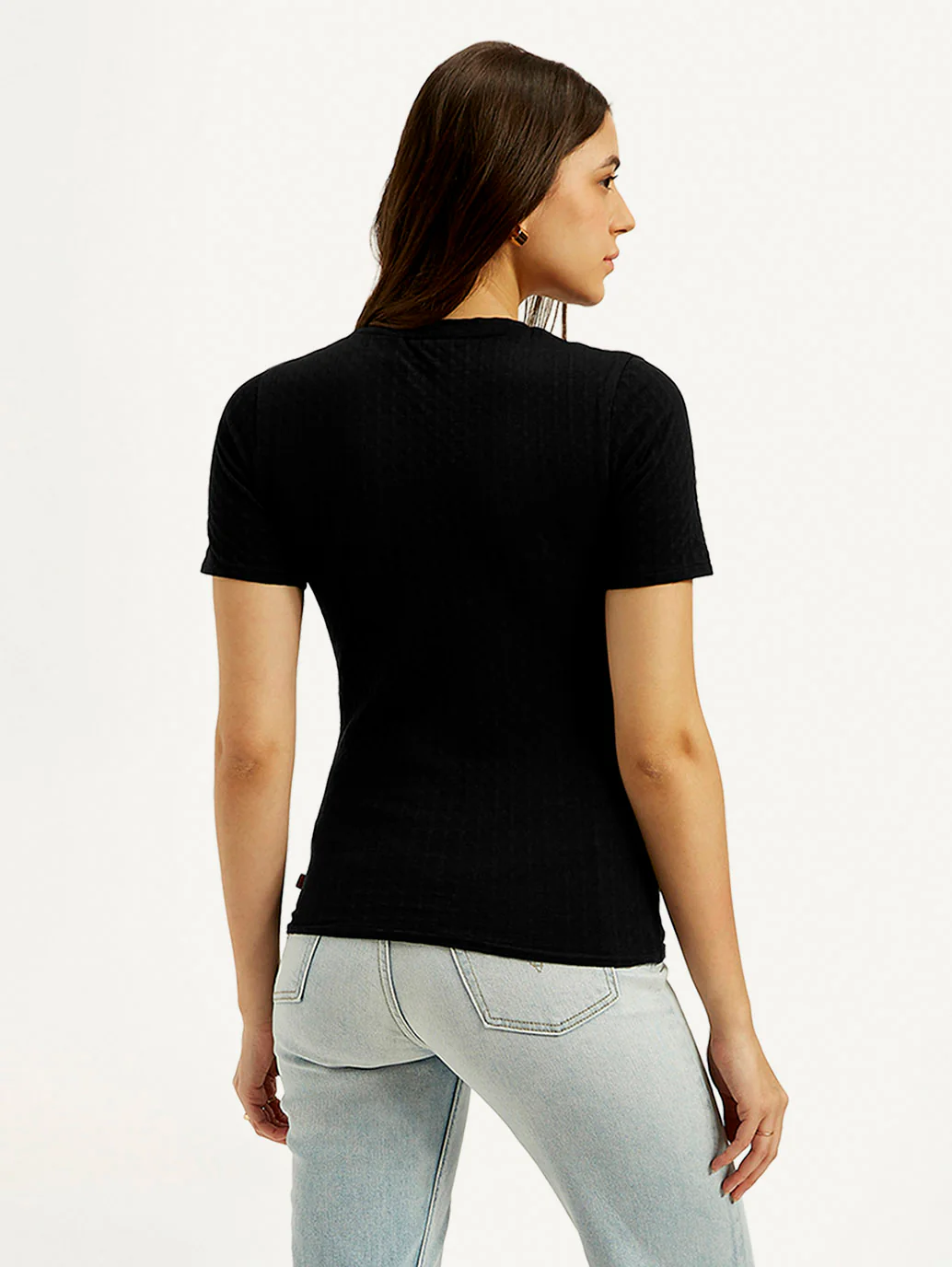 Women's Solid Slim Fit T-shirt - Image 3