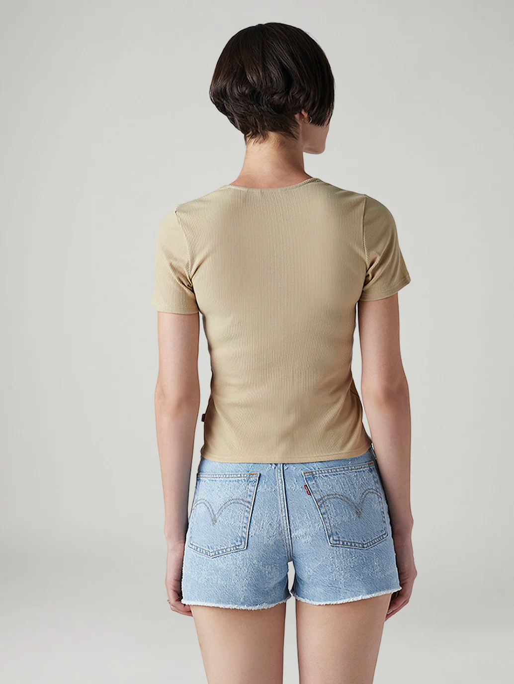 Women's Solid Slim Fit Ribbed Top - Image 3