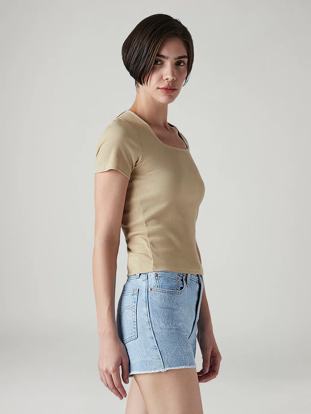 Women's Solid Slim Fit Ribbed Top - Image 5