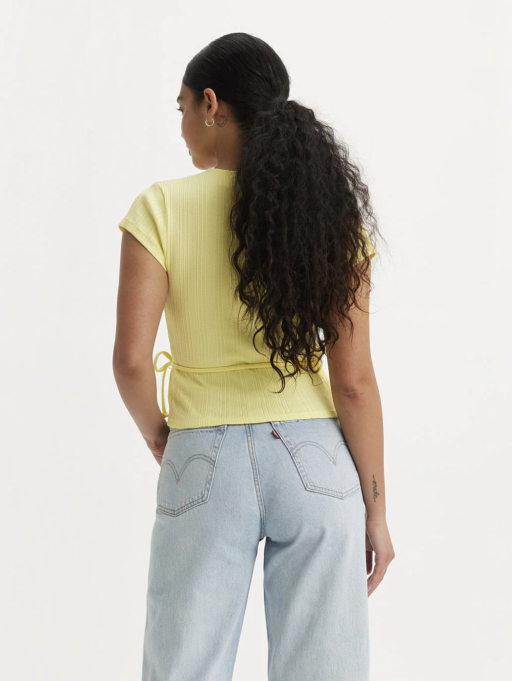 Women's Textured V Neck Top - Image 3