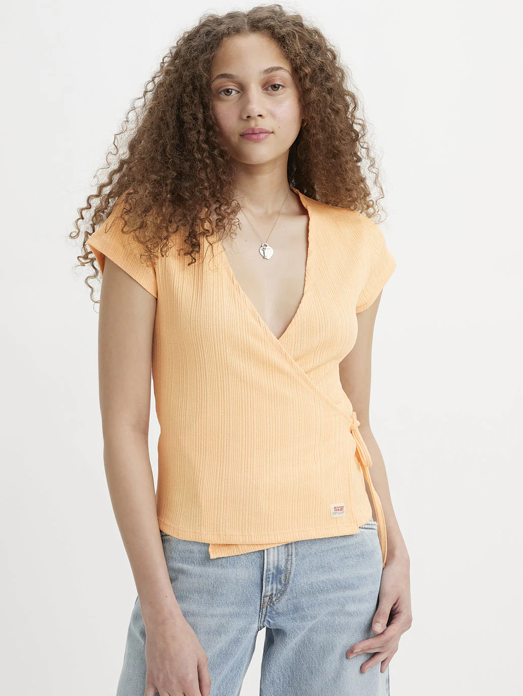 Women's Textured V Neck Top - Image 2