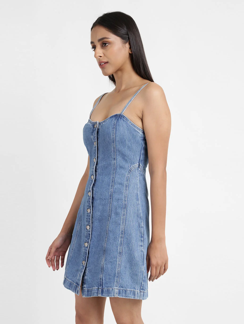 Women's Solid Sweetheart Neck Dress - Image 4