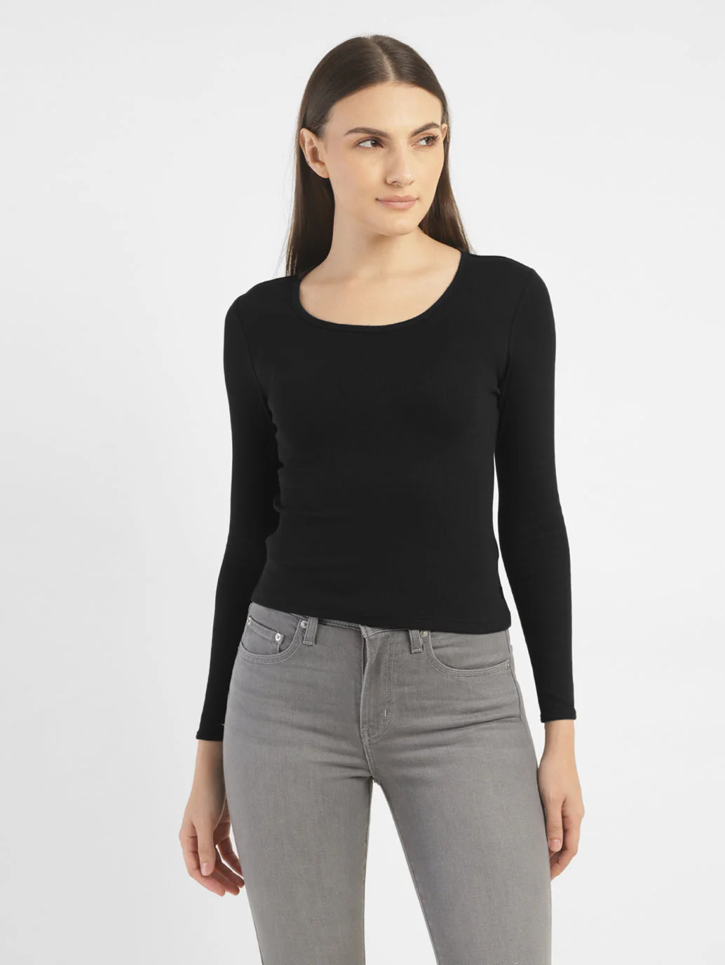 Women's Solid Slim Fit T-shirt - Image 2