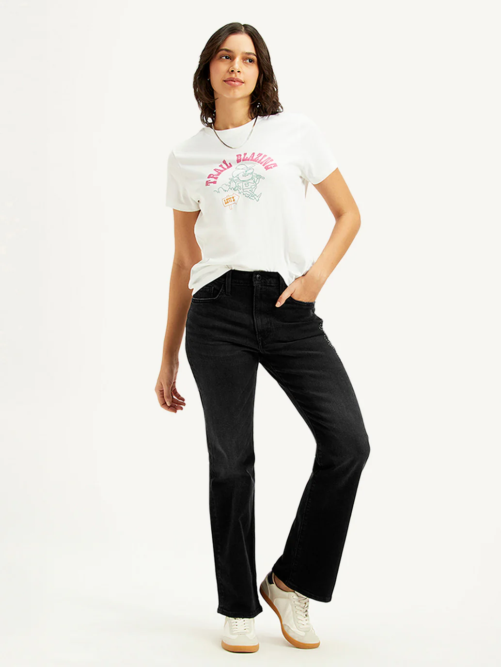 Women's Black Wedgie Bootcut Fit Mid Rise Jeans
