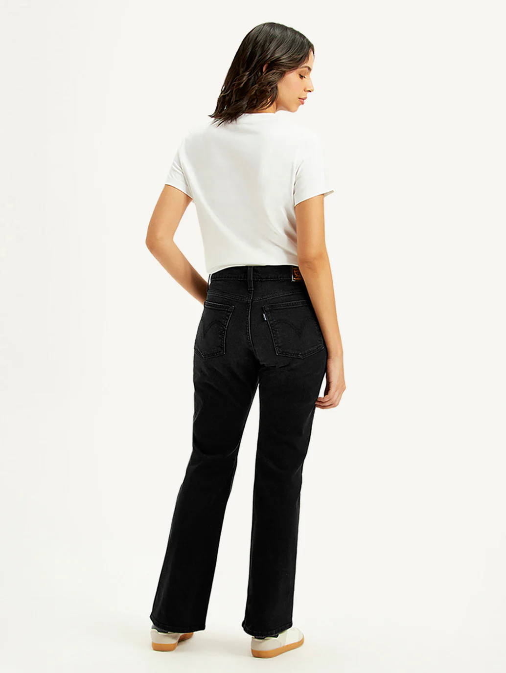 Women's Black Wedgie Bootcut Fit Mid Rise Jeans - Image 3