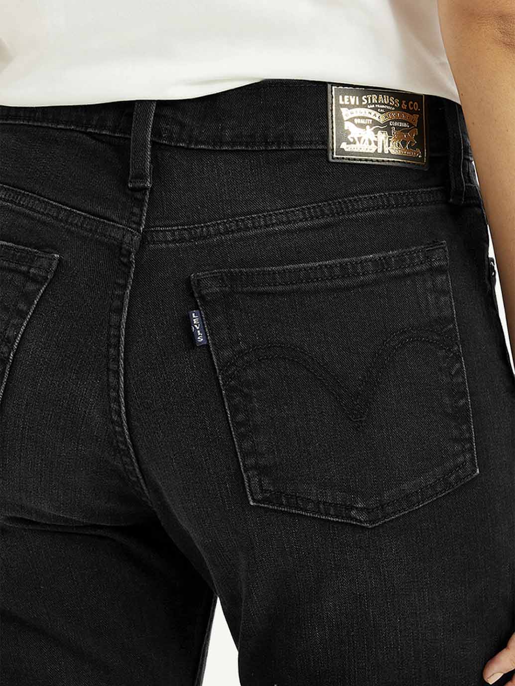 Women's Black Wedgie Bootcut Fit Mid Rise Jeans - Image 4