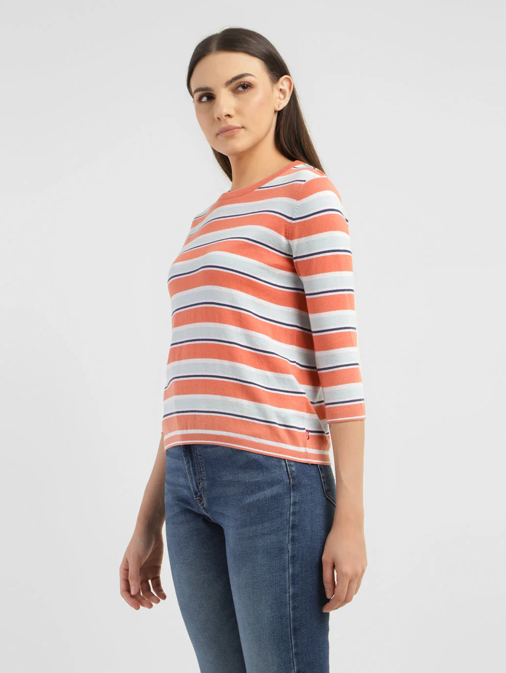 Women's Striped Crew Neck T-shirt - Image 4