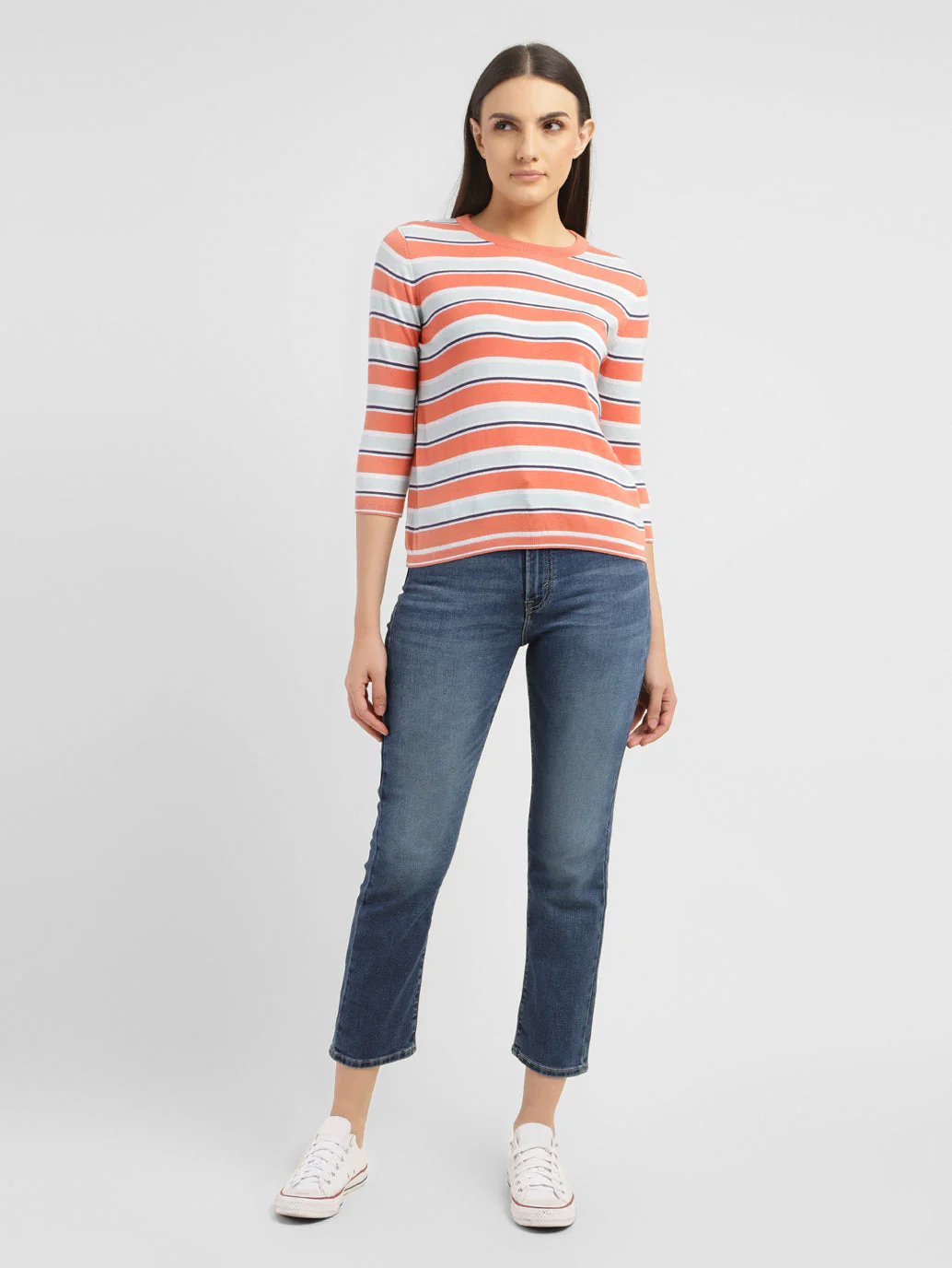 Women's Striped Crew Neck T-shirt - Image 6
