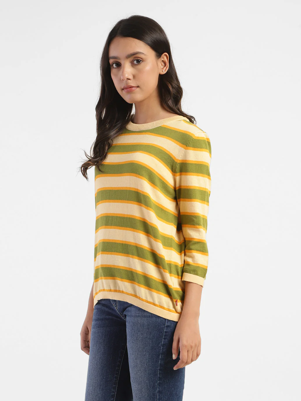 Women's Striped Round Neck Sweater - Image 4