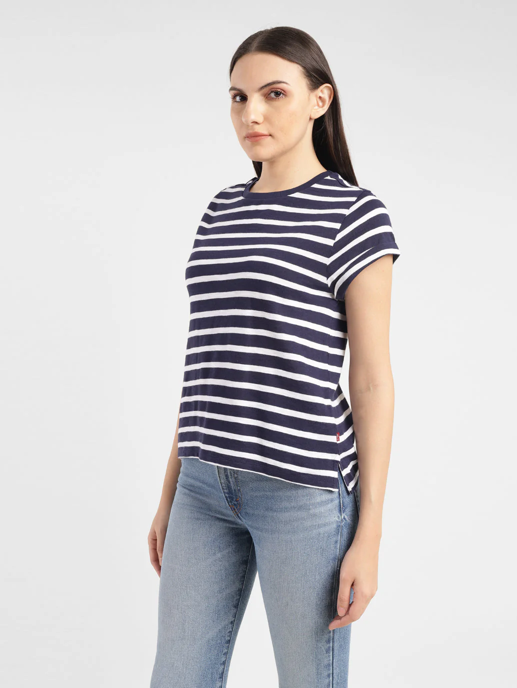 Women's Striped Crew Neck T-shirt - Image 5