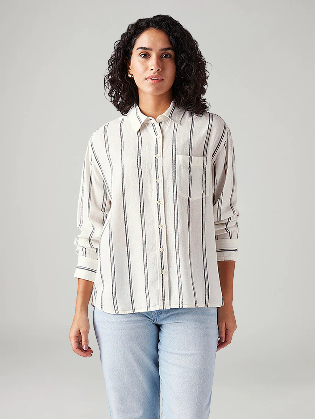 Women's Striped Regular Fit Shirt - Image 5