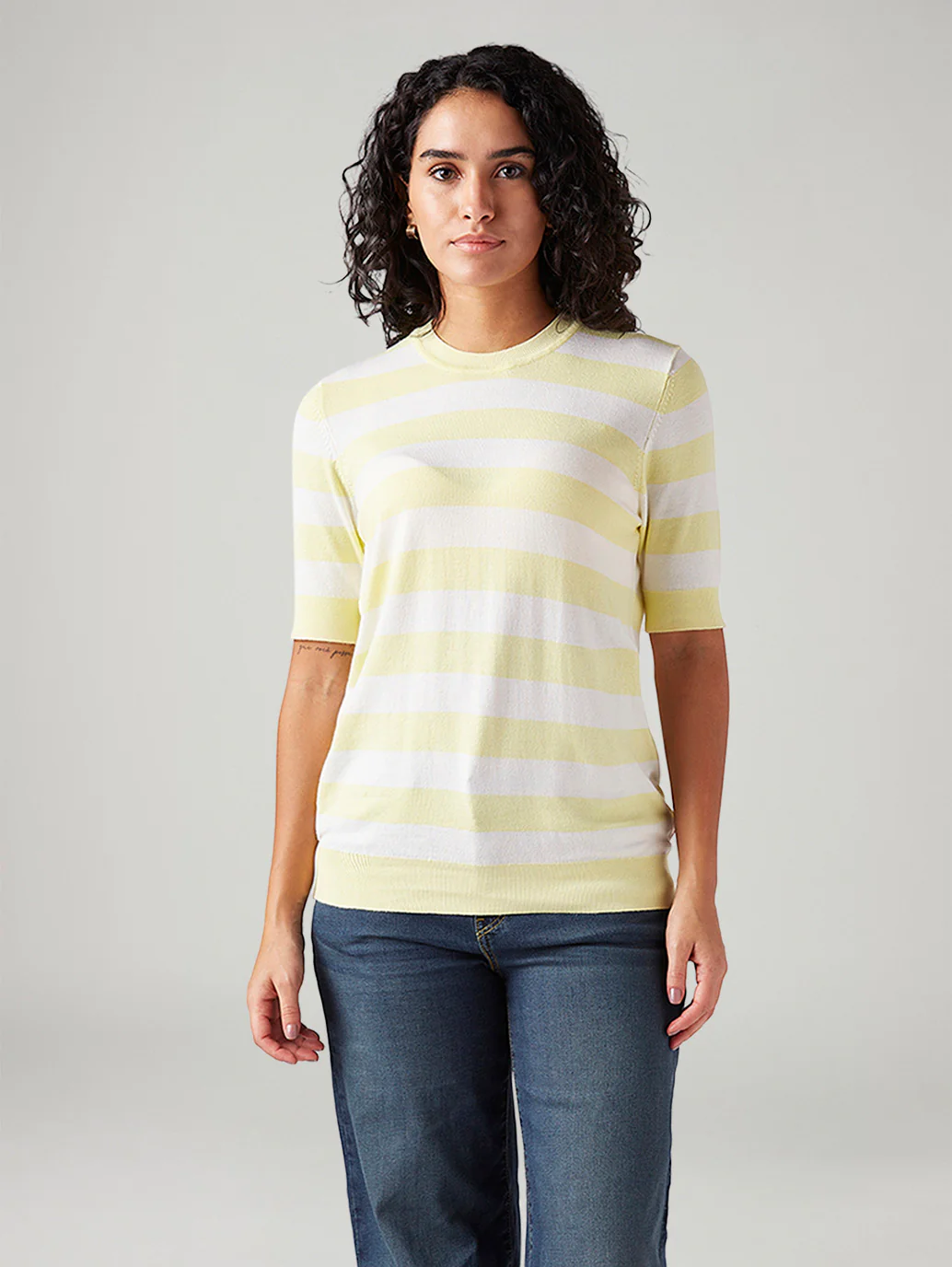 Women's Striped Regular Fit T-Shirt - Image 2
