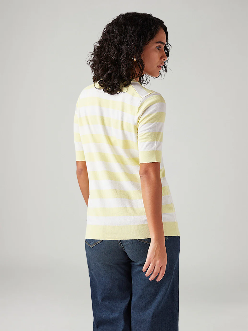 Women's Striped Regular Fit T-Shirt - Image 3