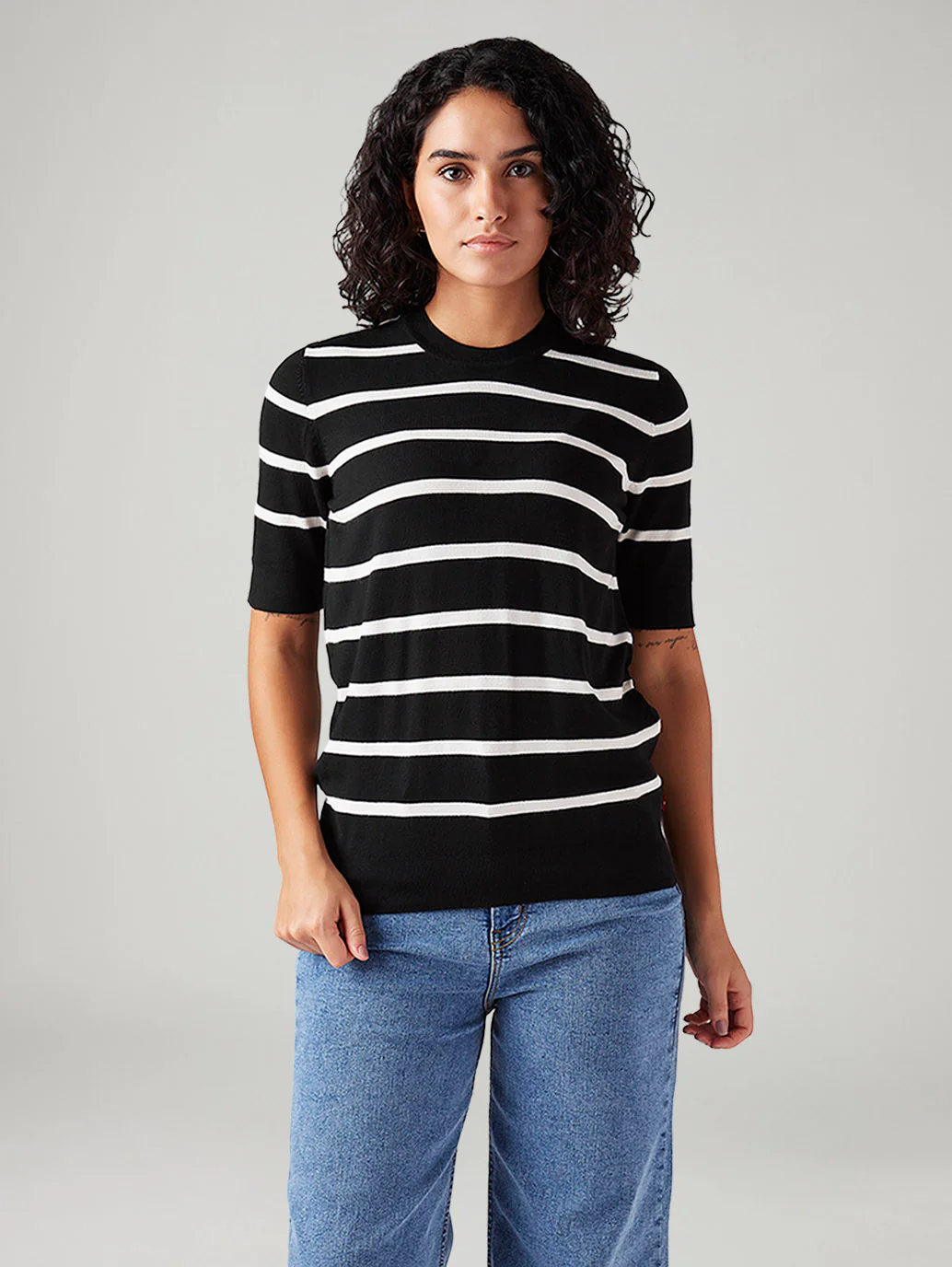Women's Striped Regular Fit T-Shirt - Image 2