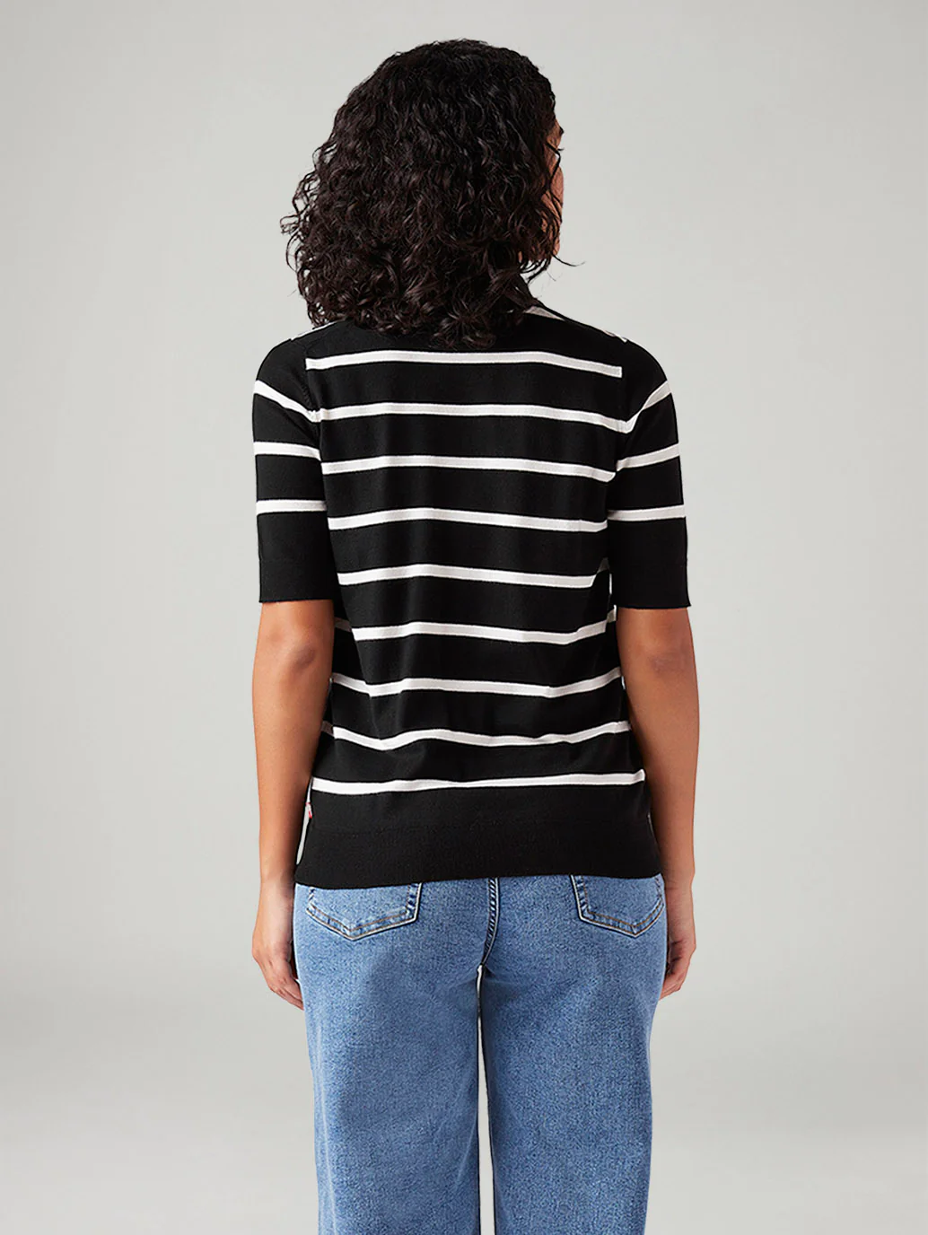 Women's Striped Regular Fit T-Shirt - Image 3