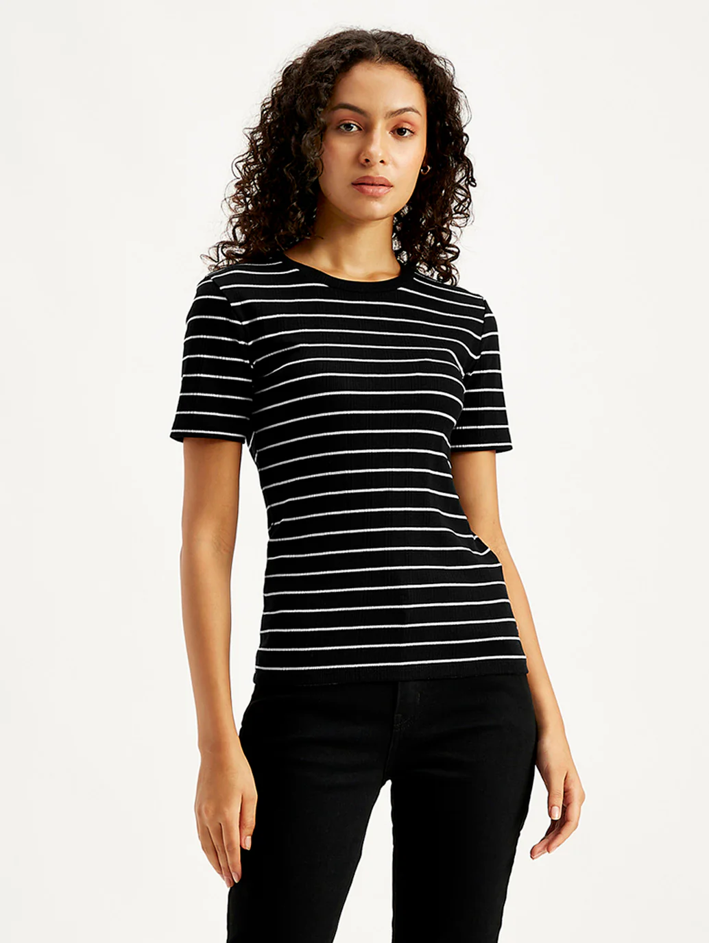 Women's Striped Regular Fit T-Shirt - Image 2