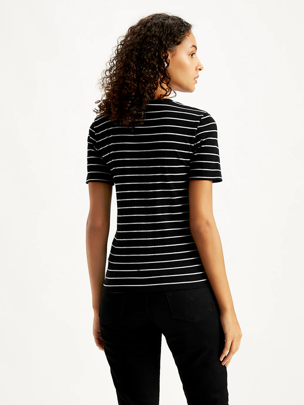 Women's Striped Regular Fit T-Shirt - Image 3