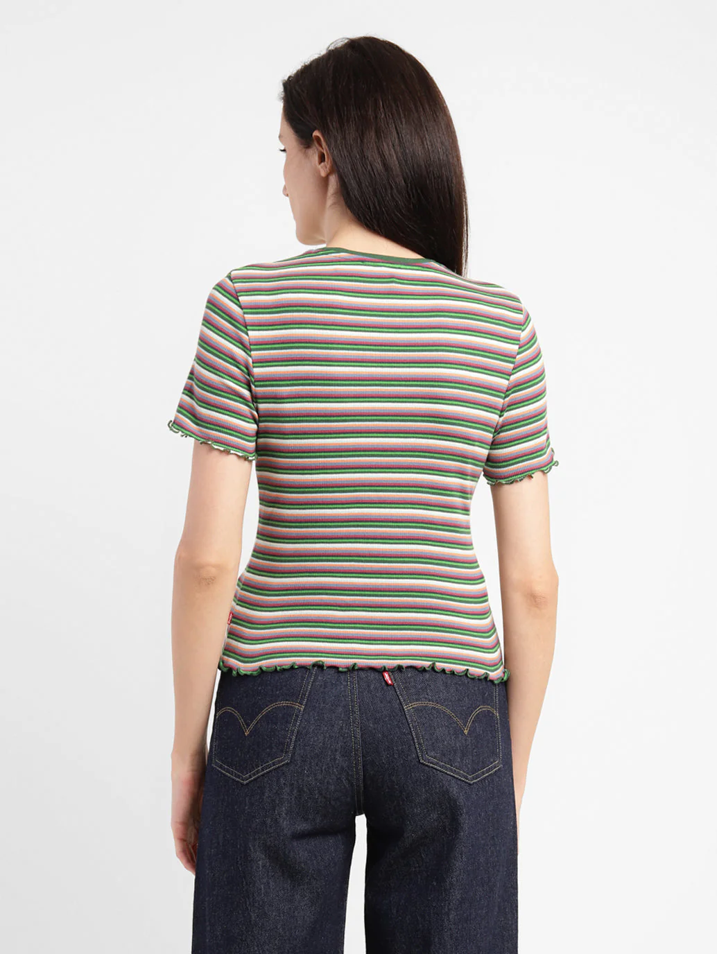Women's Striped Regular Fit T-shirt - Image 3