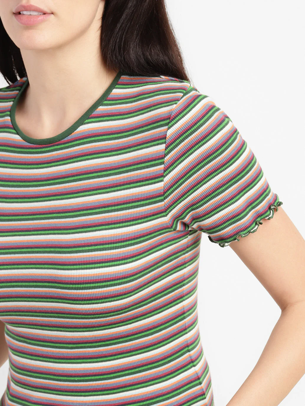 Women's Striped Regular Fit T-shirt - Image 5