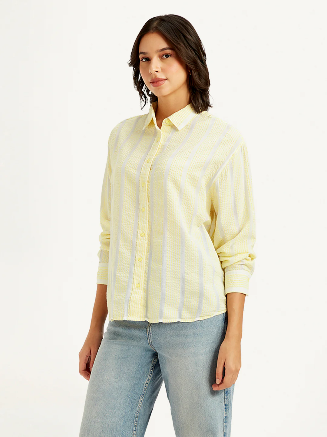Women's Striped Relaxed Fit Shirt - Image 3