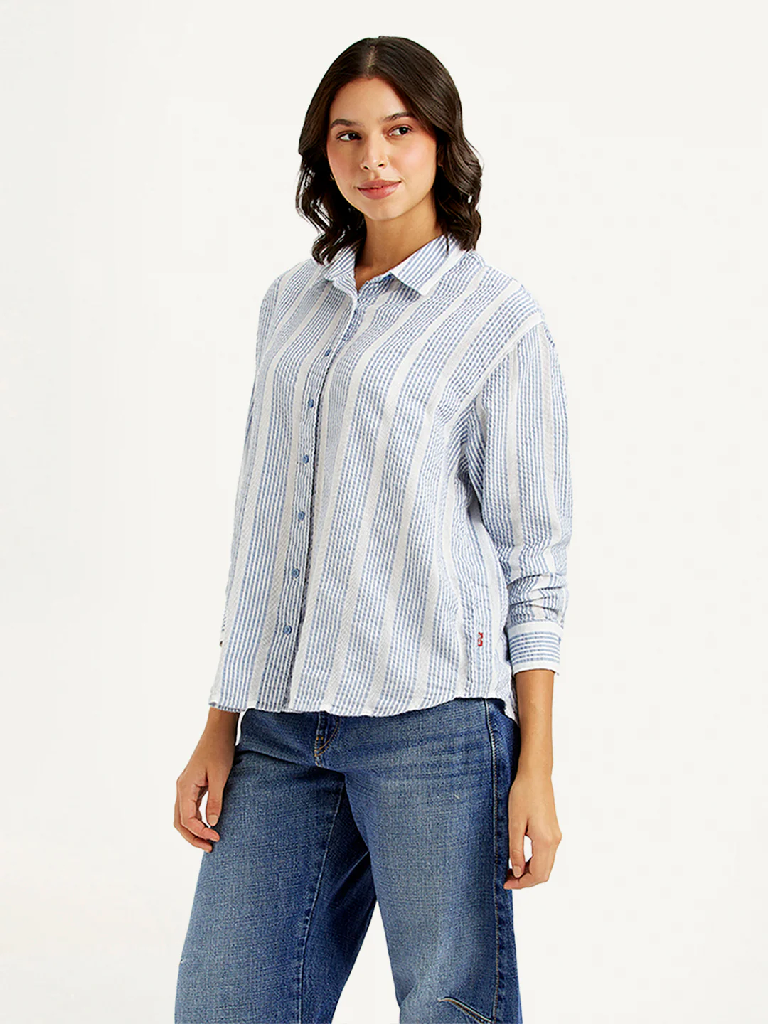 Women's Striped Relaxed Fit Shirt - Image 3