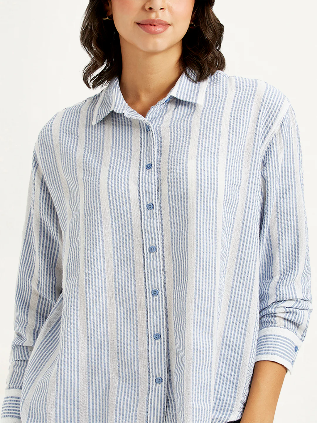 Women's Striped Relaxed Fit Shirt - Image 4