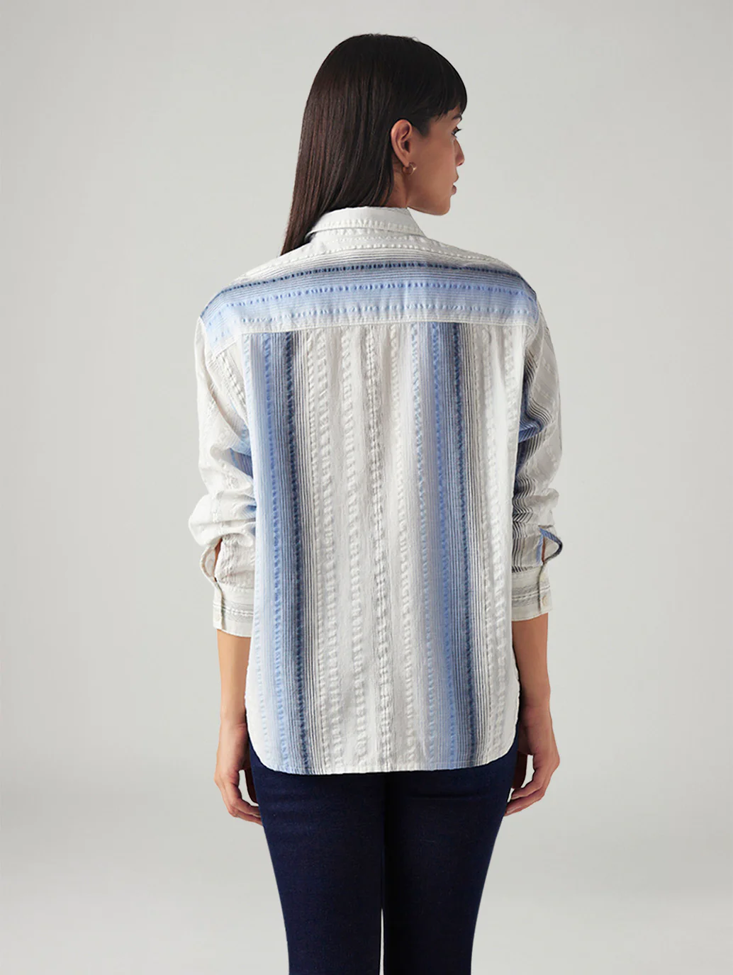 Women's Striped Relaxed Fit Shirt - Image 2