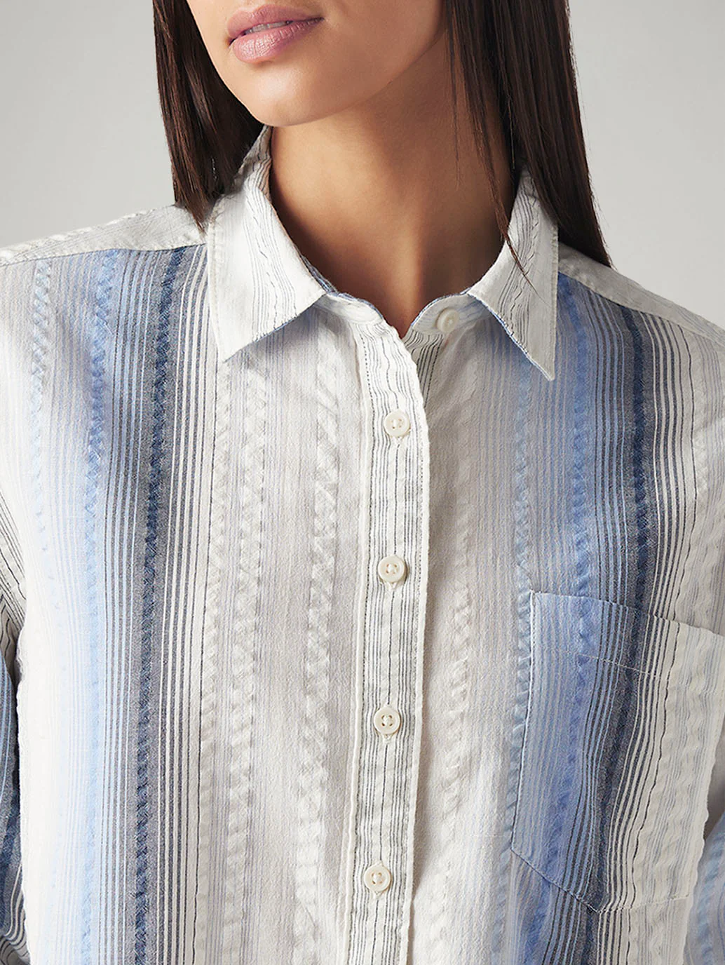 Women's Striped Relaxed Fit Shirt - Image 3