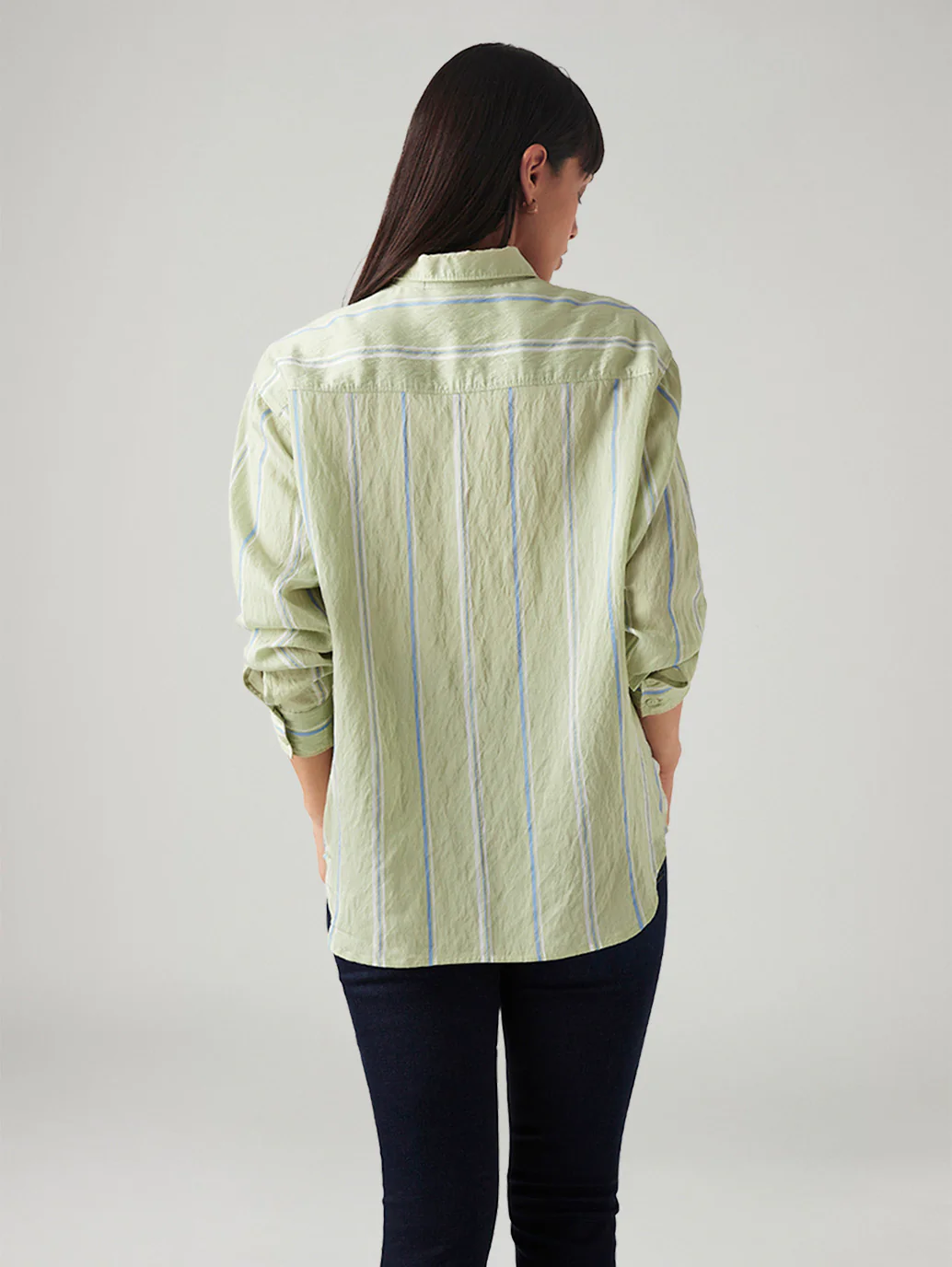 Women's Striped Relaxed Fit Shirt - Image 2