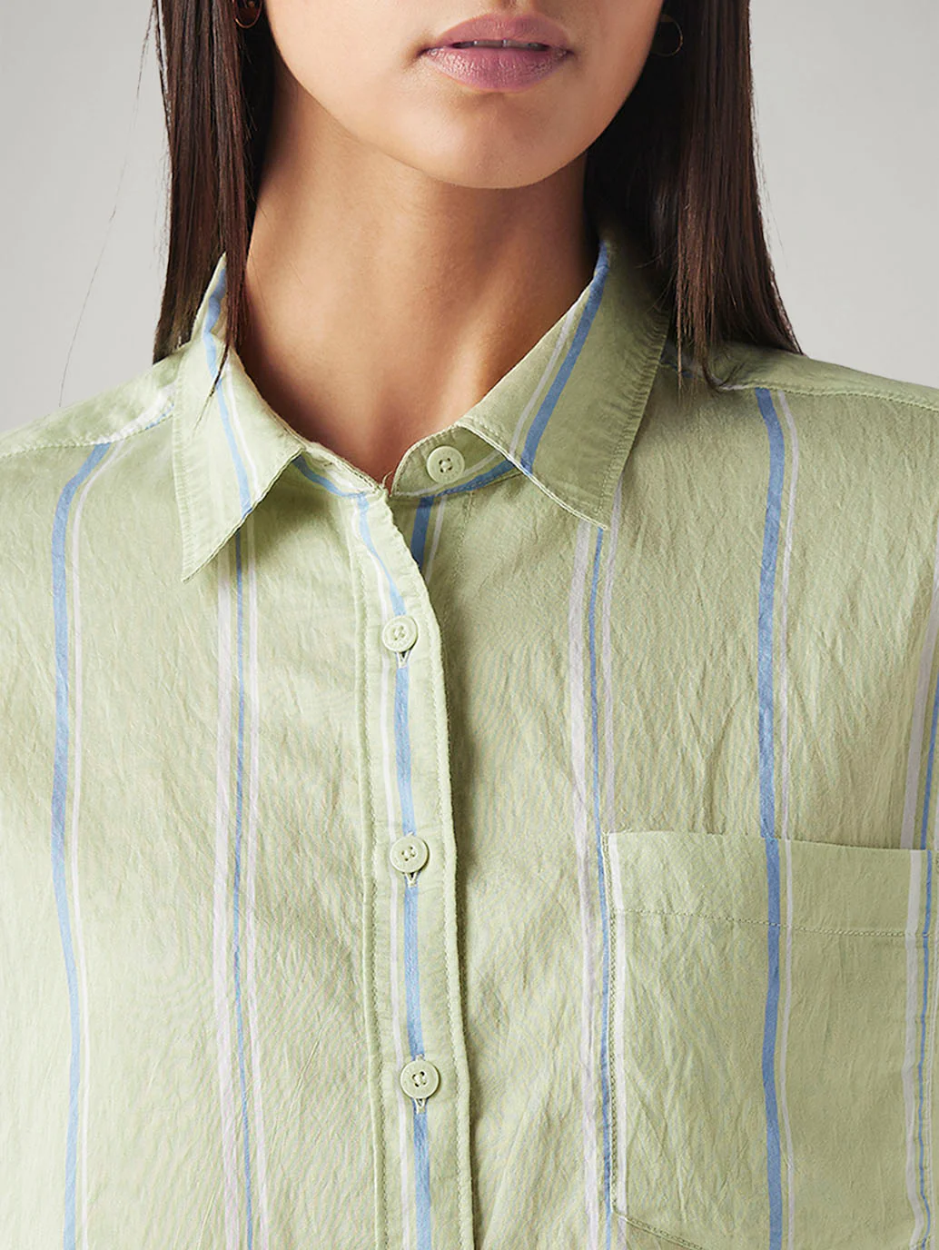 Women's Striped Relaxed Fit Shirt - Image 3