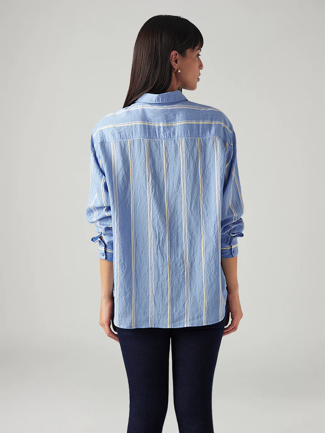 Women's Striped Relaxed Fit Shirt - Image 2
