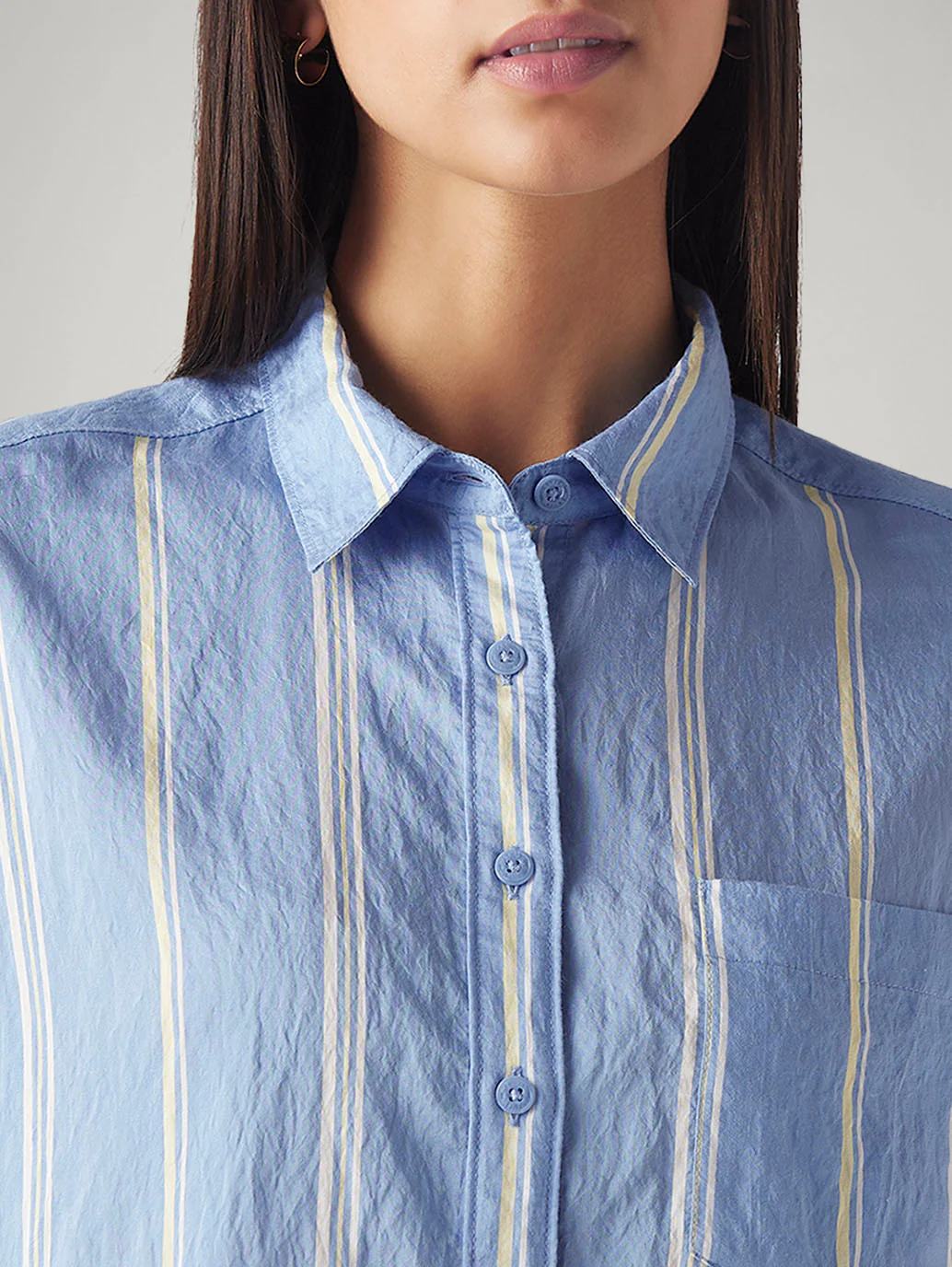 Women's Striped Relaxed Fit Shirt - Image 3
