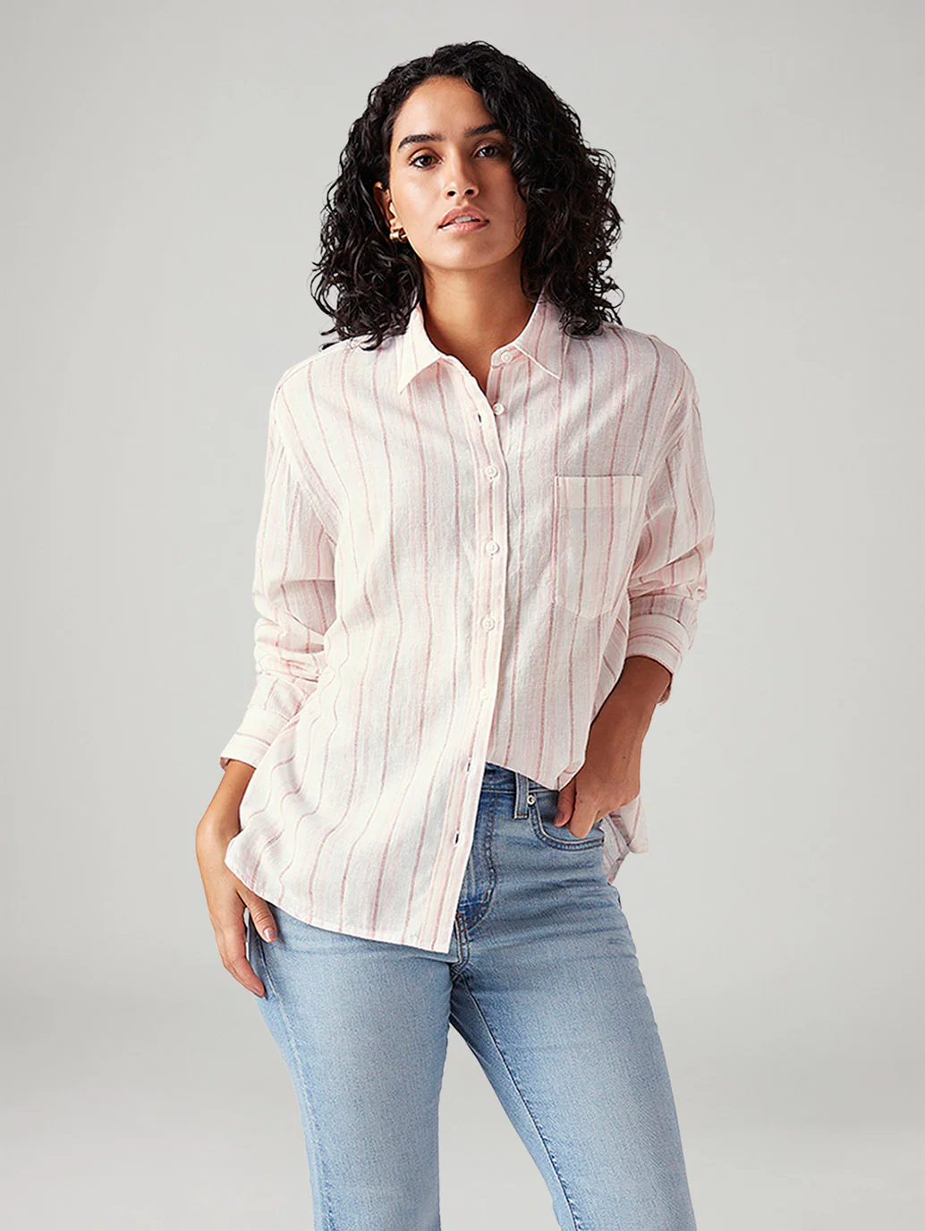 Women's Striped Relaxed Fit Shirt