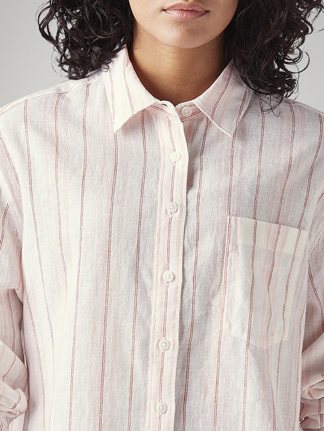 Women's Striped Relaxed Fit Shirt - Image 4