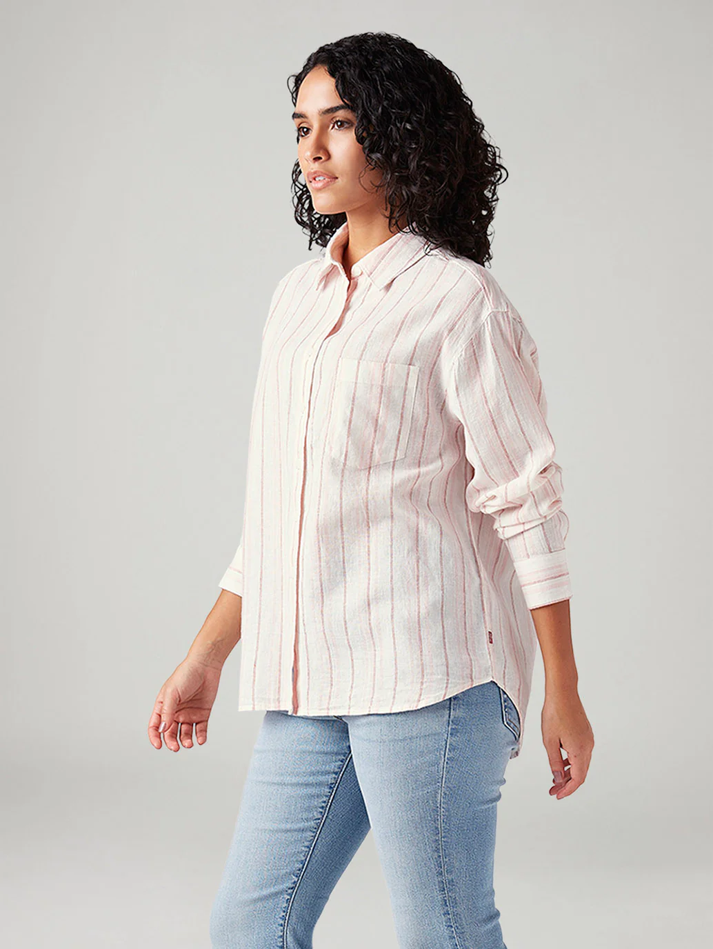 Women's Striped Relaxed Fit Shirt - Image 5