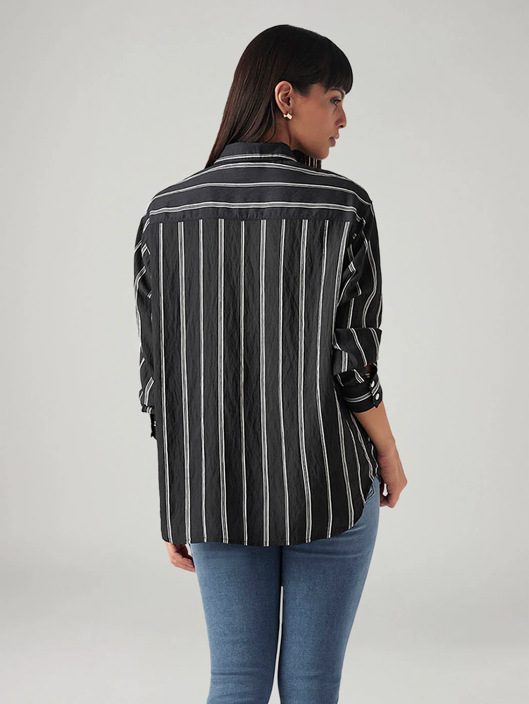 Women's Striped Relaxed Fit Shirt - Image 3