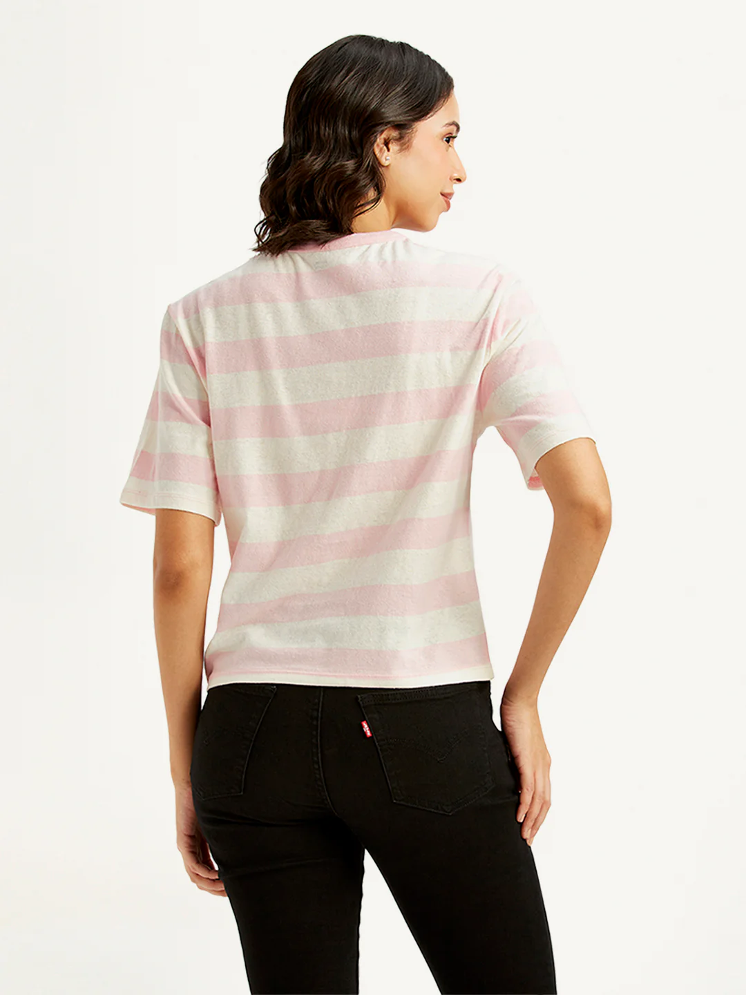 Women's Striped Relaxed Fit T-Shirt - Image 2