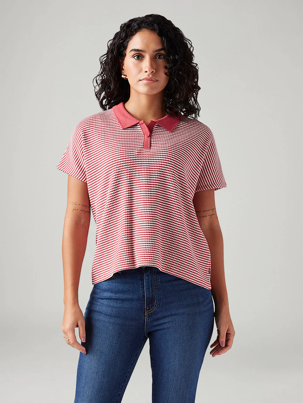 Women's Striped Relaxed Fit T-Shirt - Image 2