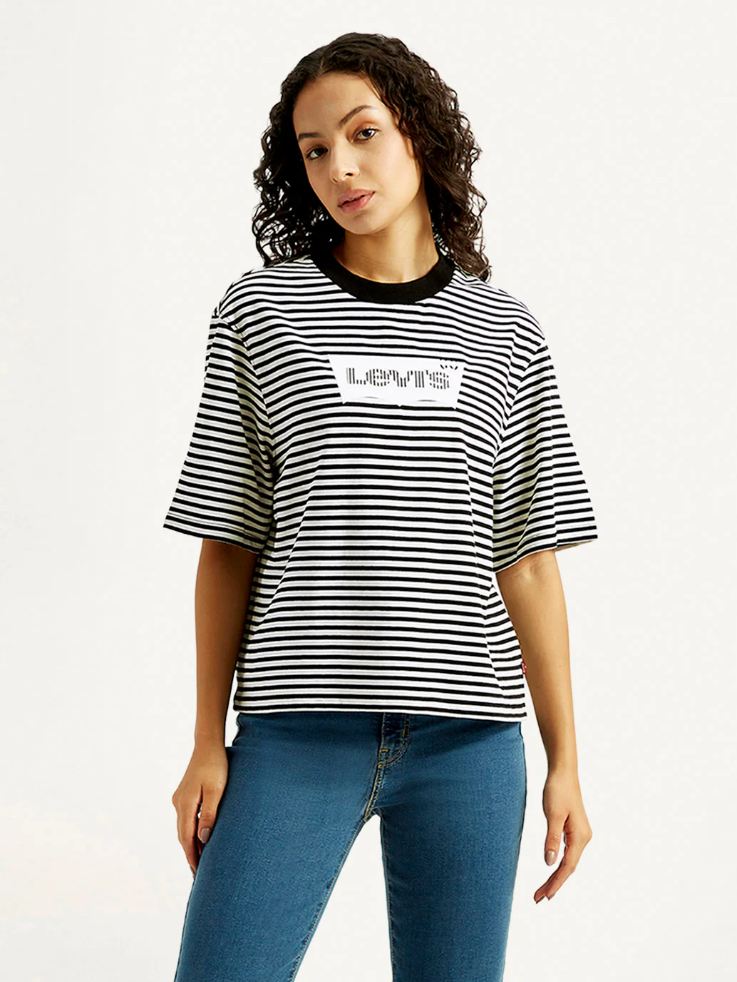 Women's Striped Relaxed Fit T-shirt - Image 2