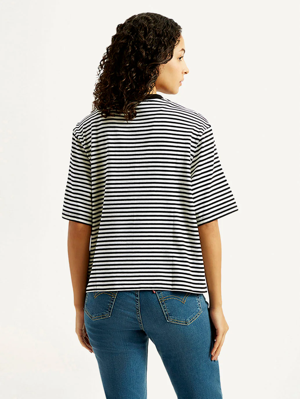 Women's Striped Relaxed Fit T-shirt - Image 3
