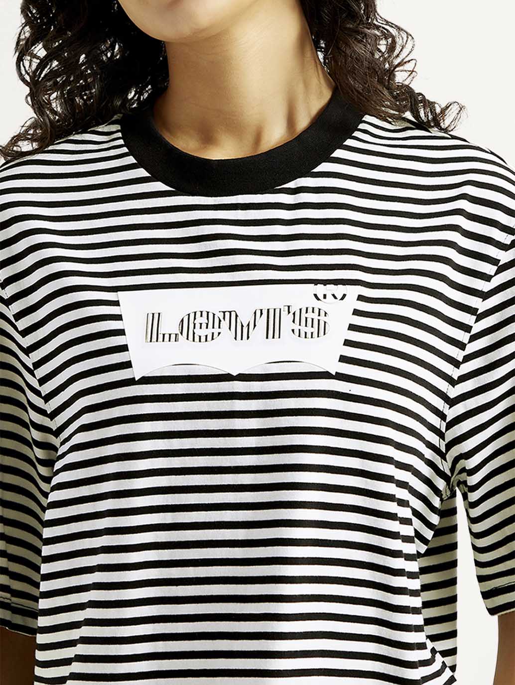 Women's Striped Relaxed Fit T-shirt - Image 4