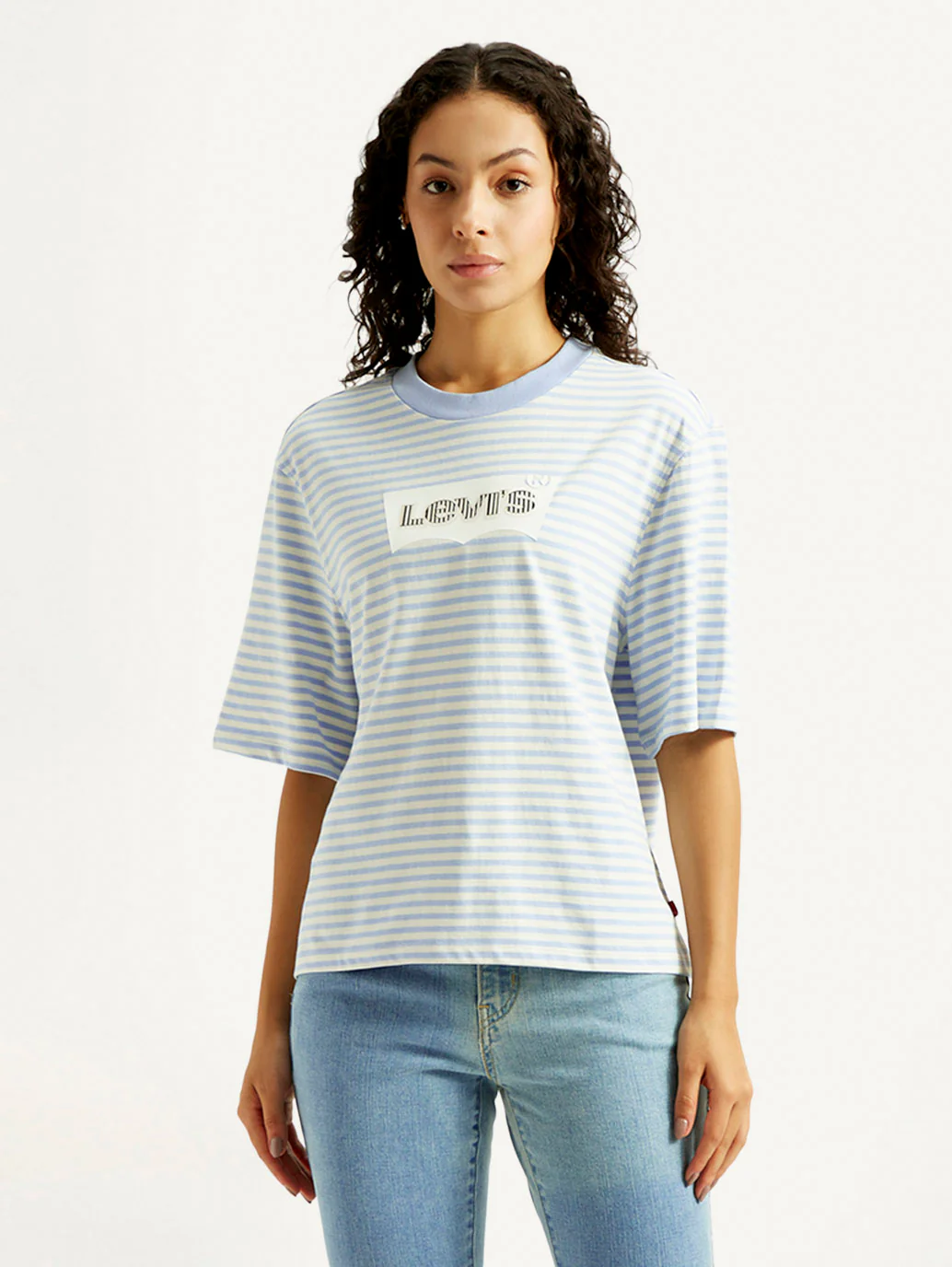 Women's Striped Relaxed Fit T-shirt - Image 2