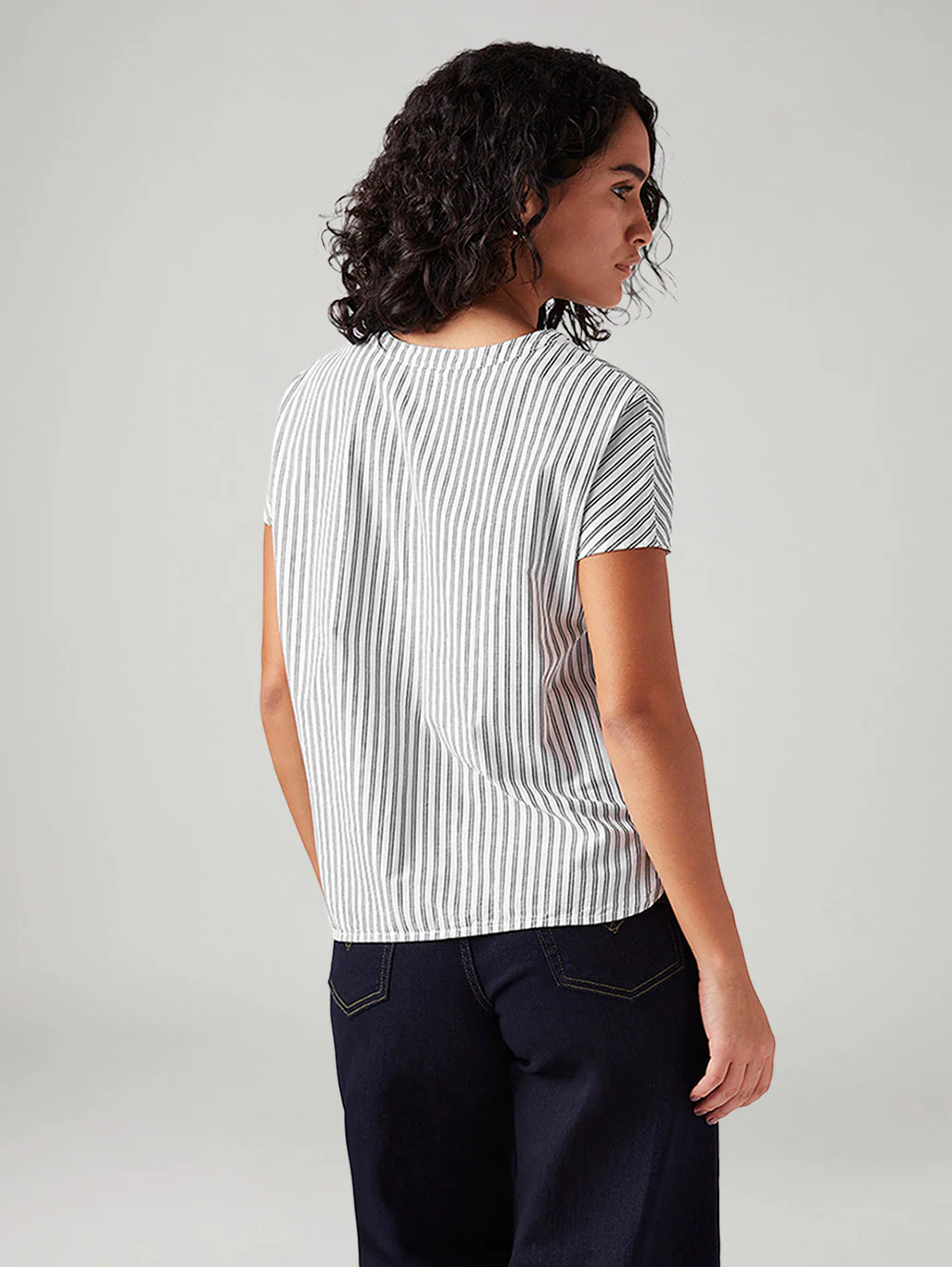 Women's Striped Relaxed Fit Top - Image 2