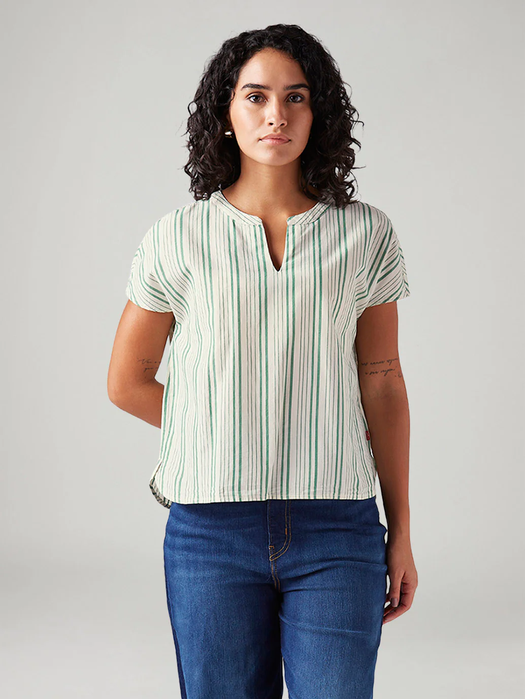 Women's Striped Relaxed Fit Top - Image 2