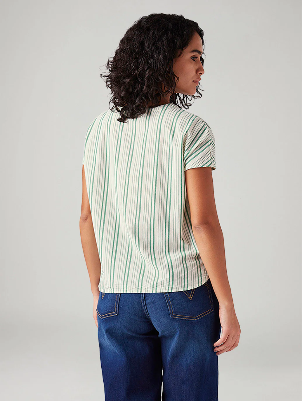 Women's Striped Relaxed Fit Top - Image 3