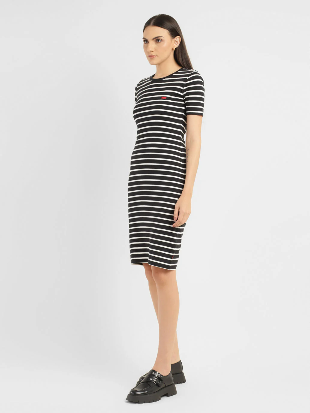 Women's Striped Round Neck Dress - Image 4