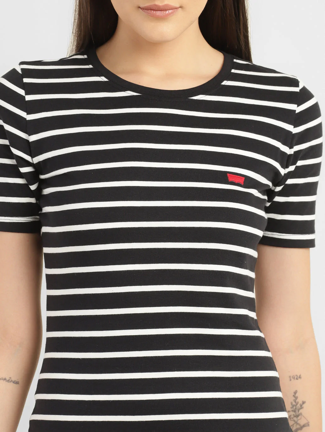 Women's Striped Round Neck Dress - Image 5