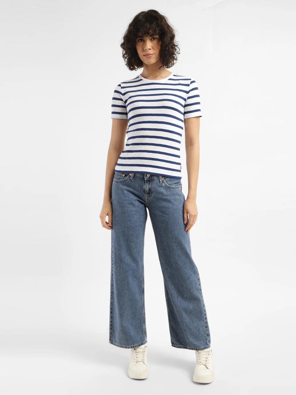 Women's Striped Round neck T-shirt - Image 5